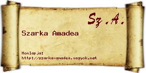 Szarka Amadea névjegykártya